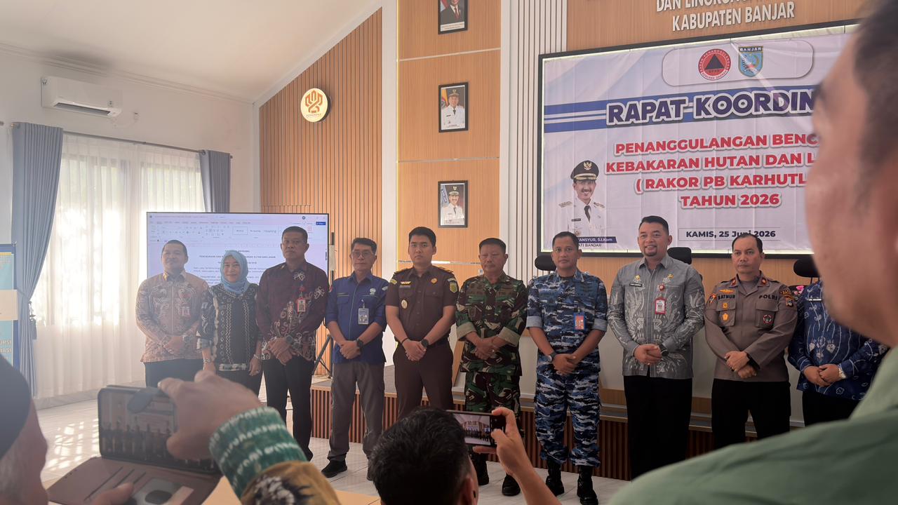 Kepala Staklim Kalsel Sampaikan Update Iklim pada Rakor KARHUTLA Banjar 2026