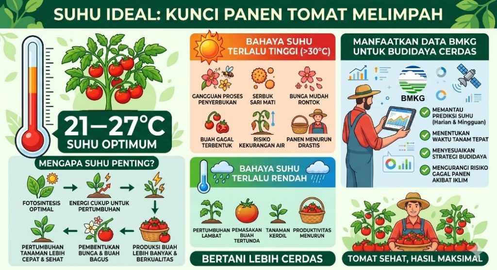 Suhu Ideal, Kunci Panen Tomat Melimpah